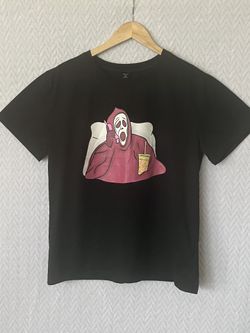 Romwe Unisex Scream Ghost Black Graphic T Shirt M