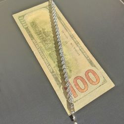 7.25 Inch White Gold Filled Crystal Heart Cluster Tennis Bracelet 