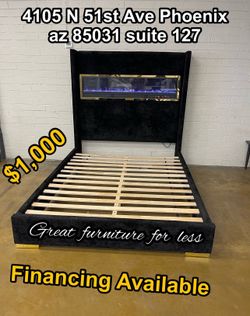 Queen size led bed frame brand new