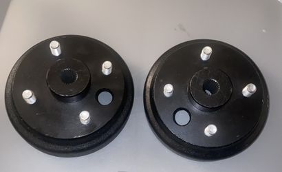 Golf Cart Brake Drum Assembly Kit Compatible with EZGO TXT, Rear Brake Drum Hub with 24 Splines Fit for 1982-up Electric and 1 2-Cycle Gas Veh