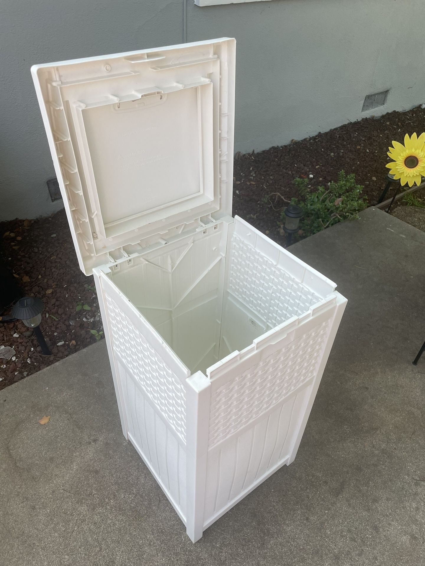 (2) White Storage Containers