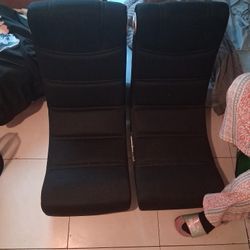 X Rocker Gaming Chair Black Foldable Audio Floor Seat Mesh