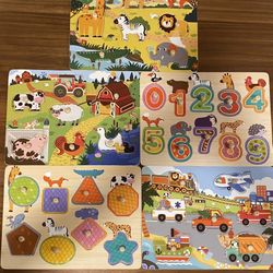 Wooden puzzles 