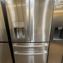 GE Profile 36“ 27.9 Cu Ft  Smart Fingerprint Resistant 4-Door French-Door Refrigerator with Door In Door