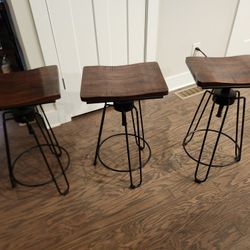 Adjustable Bar Stools (Set of 3)