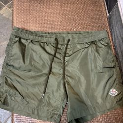Moncleir swim shorts olive green large
