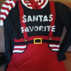 Vintage No Boundaries Santa's Favorite Ugly Christmas Sweater Tunic Length Junior Size 2xg/19