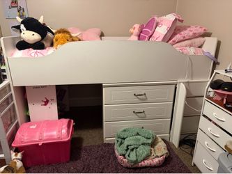 White loft bed