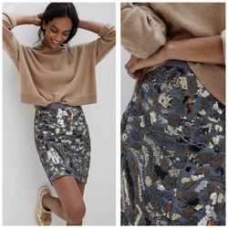 Anthropologie Maeve Marcella Sequined Mini skirt Size 8