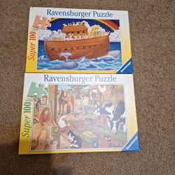 Ravensnurger 2 puzzles  100pcs  Ark $ Farm