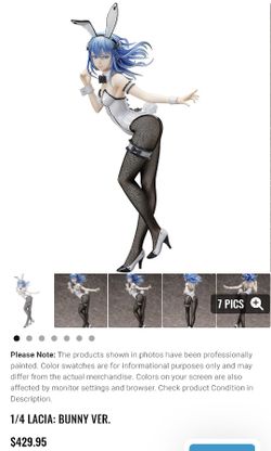 1/4 Scale Anime Gir Lacia Figure Sexy Fishnet Bunnygirl 
