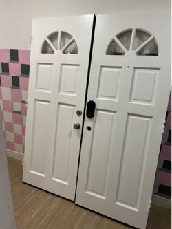 Entry door doubles wide 59 3/8 x 79 high