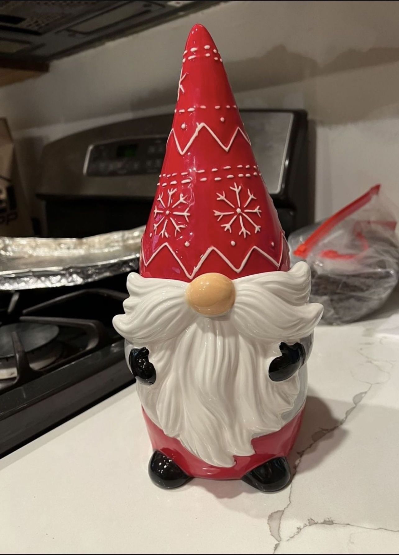 Gnome Cookie Jar Christmas Holiday