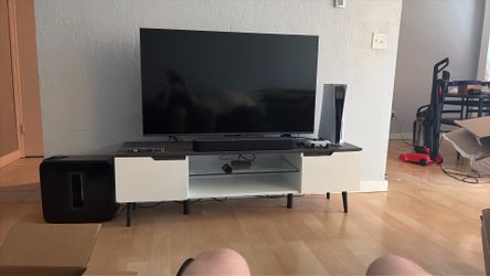 White entertainment center