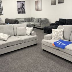 Light Gray Sofa & Loveseat 