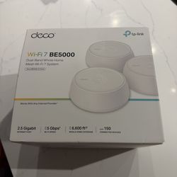 TP-Link Deco BE5000 WiFi 7 Mesh System (3-Pack) – Never Installed