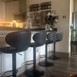 Grey/Black Barstools (4) $125