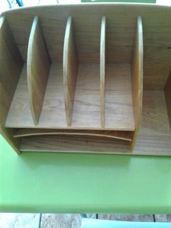 Desktop countertop wooden shelf organizer
