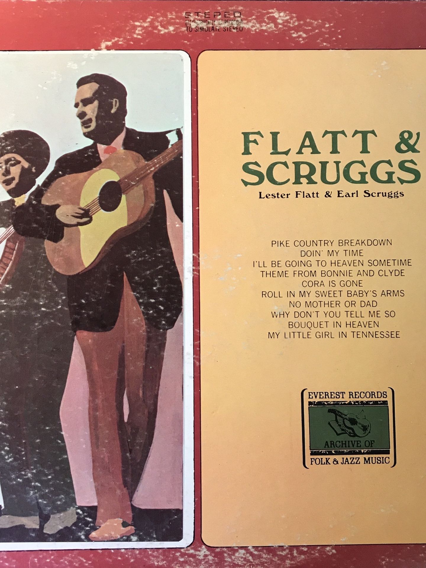 Flatt & Scruggs - Lester Flatt & Earl Scruggs - LP - VG+ Everest Records