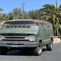 Chopped Top 1976 D-150 Dodge van.