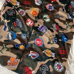 Supreme type jersey all NBA camouflage button up