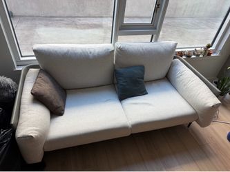 White fabric couch