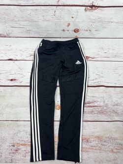 Adidas Boys Warm up Active Training Sports Sweat Pants Black White New Sz LG