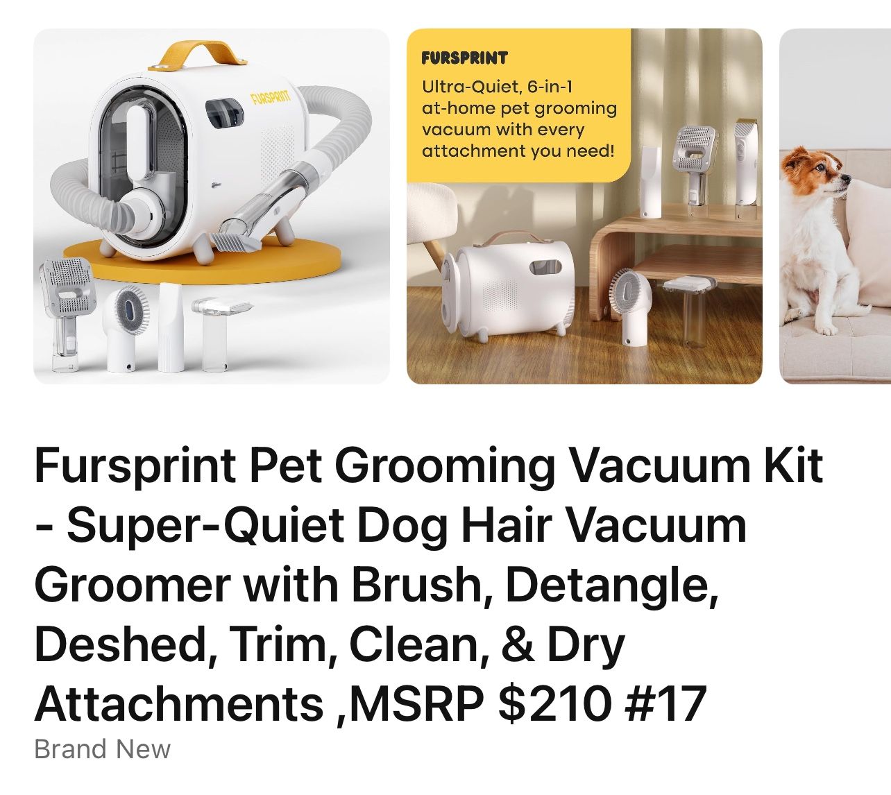 FURSPRINT PET GROOMING VACUUM KIT