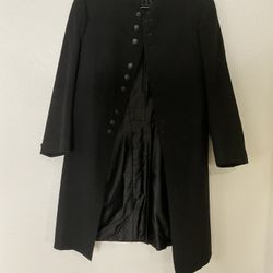 Gothic Victorian Frock Coat , Knights Templar Ceremony Matrix Trench Coat , Cosplay Coat , Trench Coat