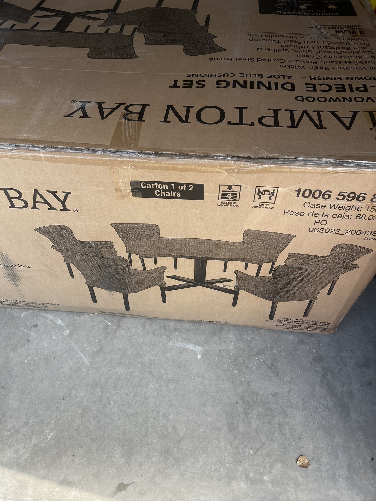 BRAND NEW Hampton Bay Devonwood 7 Piece Dark Brown Wicker Outdoor Patio