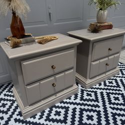 Beautiful Beige Solid Wood Nightstands. Free Delivery