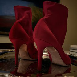 Gianvito Rossi red Leather Suede Women’s Size 9.5 stilettos 