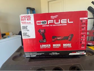 Milwaukee M18 FUEL Impact Driver + Oscillating Multi-Tool Combo Kit (2953-22MT) — NEW, 2 Batteries