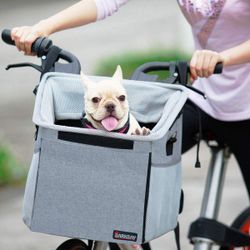 Pet Carrier Bicycle Basket Bag Pet Carrier/Booster Backpack For Dogs And Cats With Big Side Pockets,Comfy & Padded Shoulder Strap,Travel With Your Pet