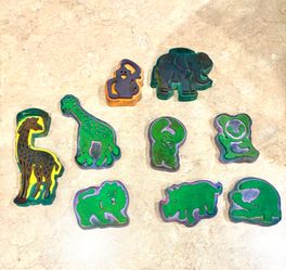 Animal Ink stamps-ZOO, FARM, OCEAN– Art – card making – Classroom – scrapbook-daycare-Lakeshore Learning