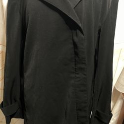 Anne Klein Women’s Black Dress Coat 🧥 With Belt Size 10/med 