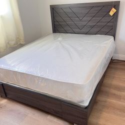 Cama Queen Size Nueva En Su Caja Incluye Colchon Memory Foam 