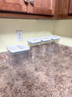 4 Piece Clear Air-tight Canister/Container Set
