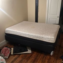 Queen size bed and frame 