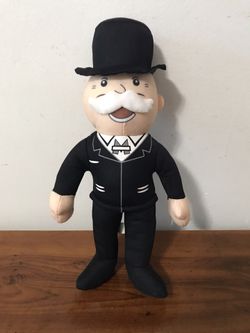 ✔️NWOT Monopoly Black and White Plush 🎩💰 