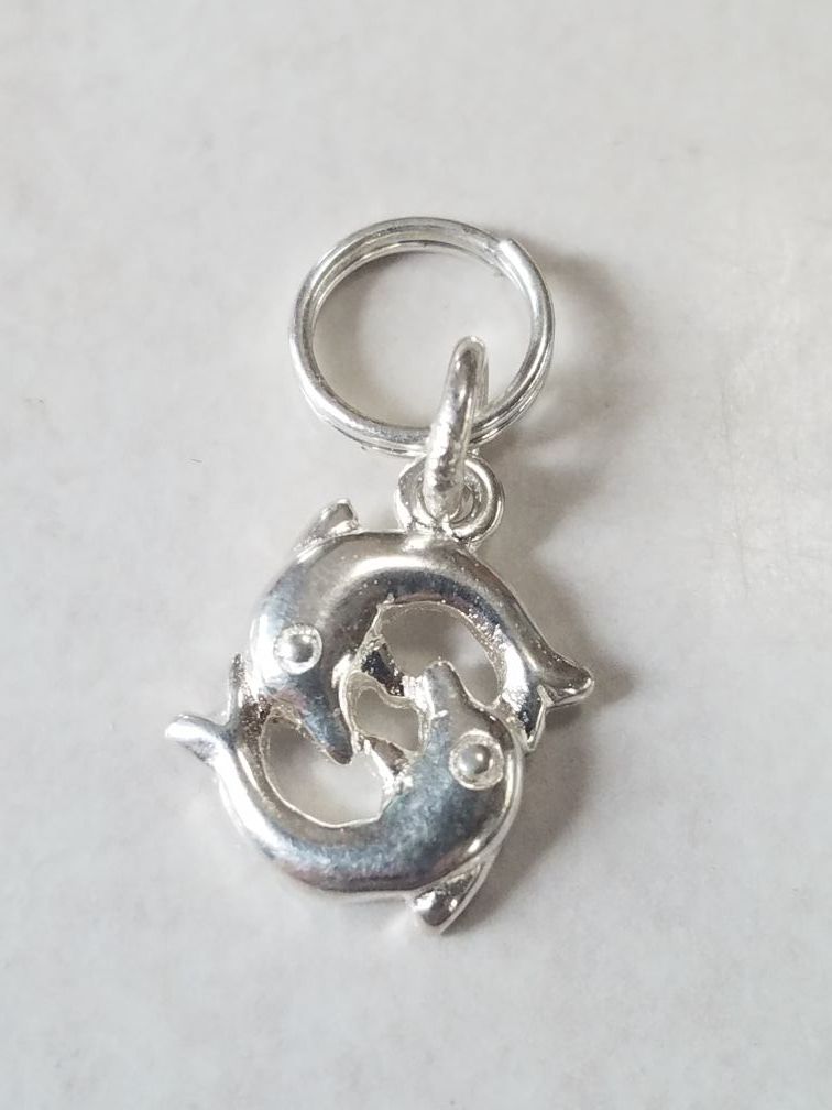 Sterling silver dolphins