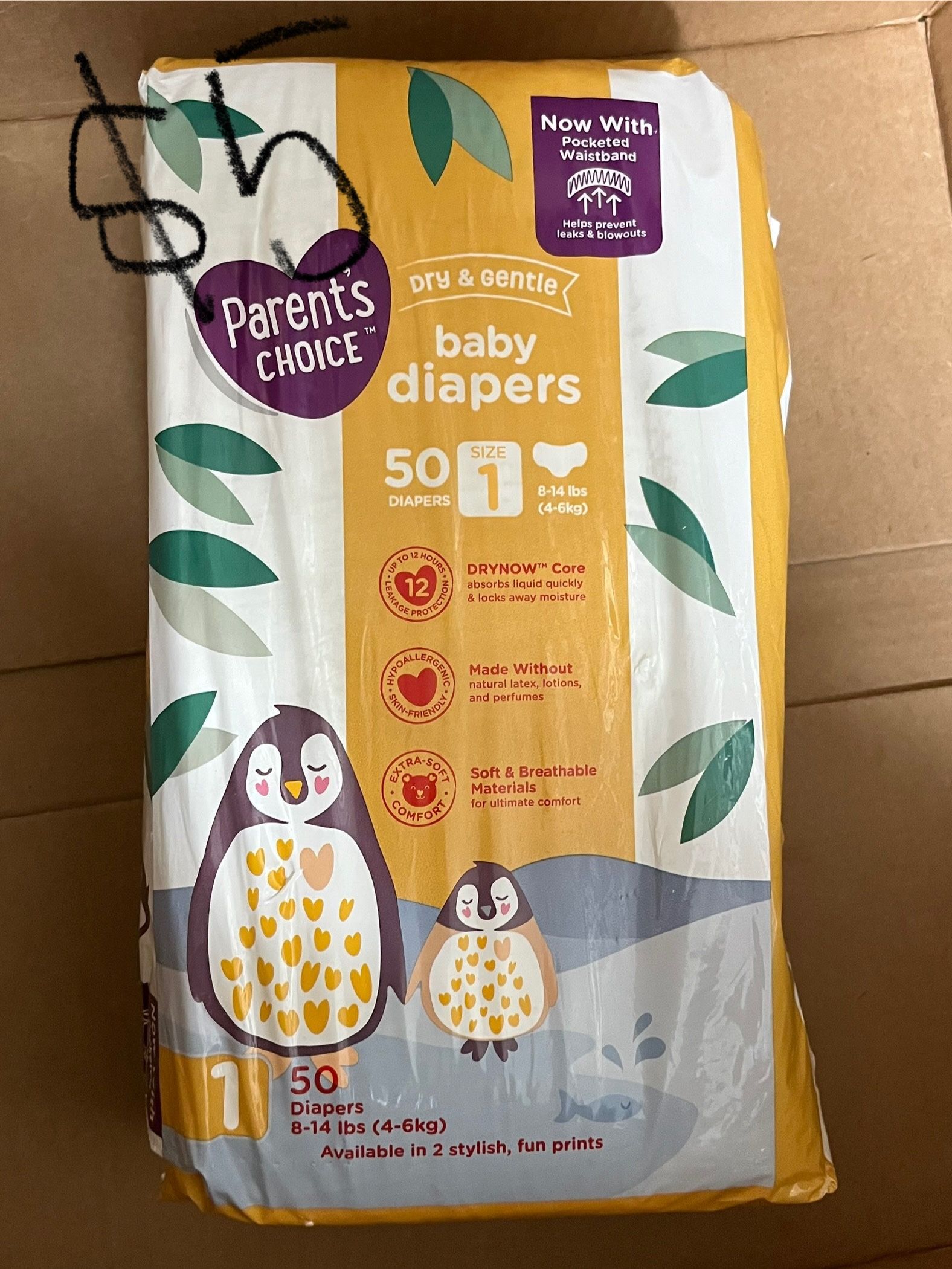 Parents Choice Size 1 Diaper 50 Count