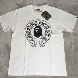 BAPE x Chrome Hearte T-shirt White Size M