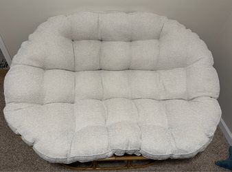 Cream double papasan chair
