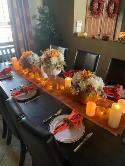 Dark Brown Wood Dining room set