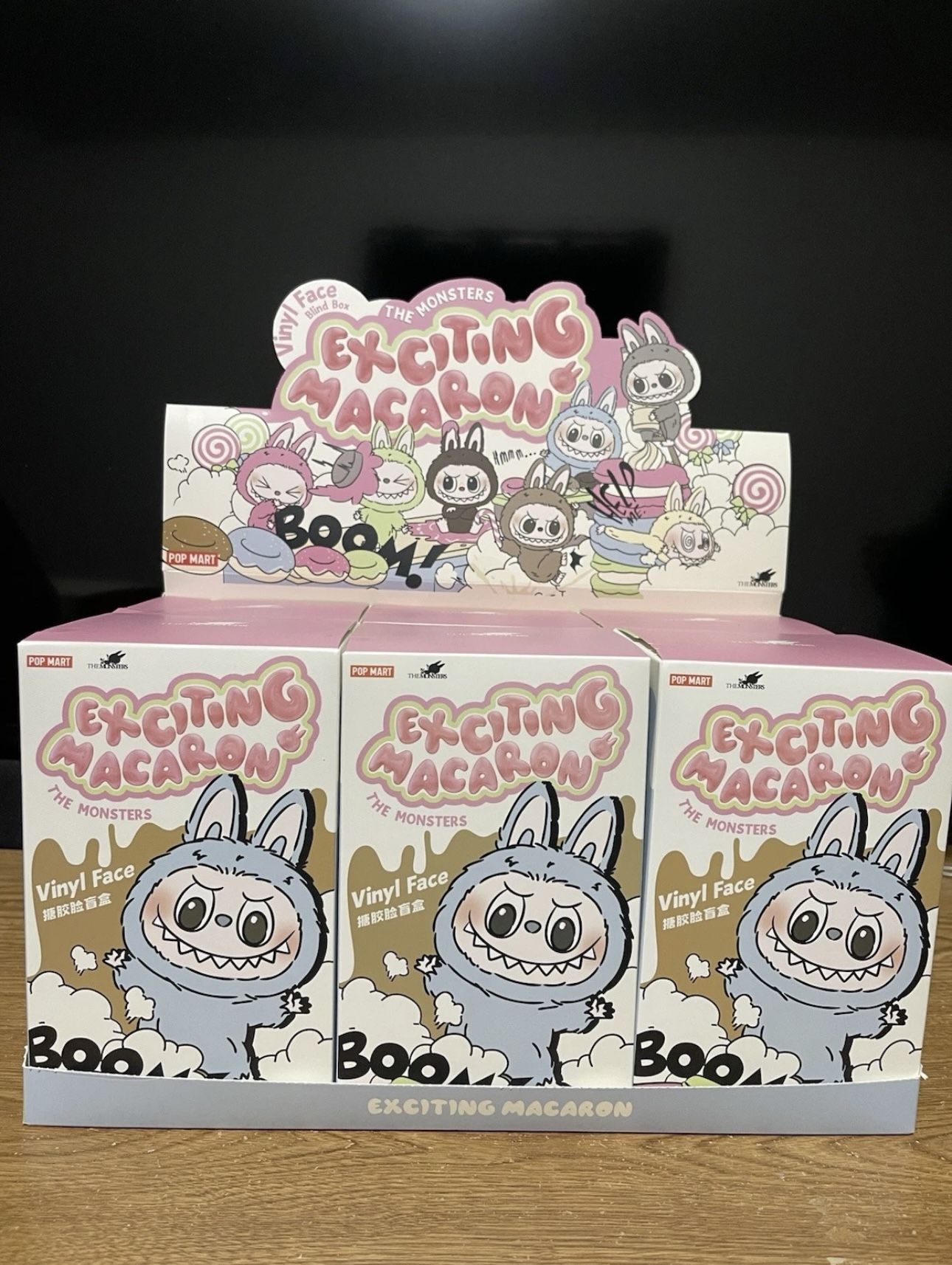 Labubu The Monsters Exciting Macaron Plush Dolls Keychain Blind Box