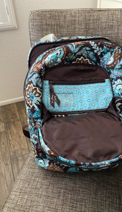 Vera Bradley large laptop backpack java blue