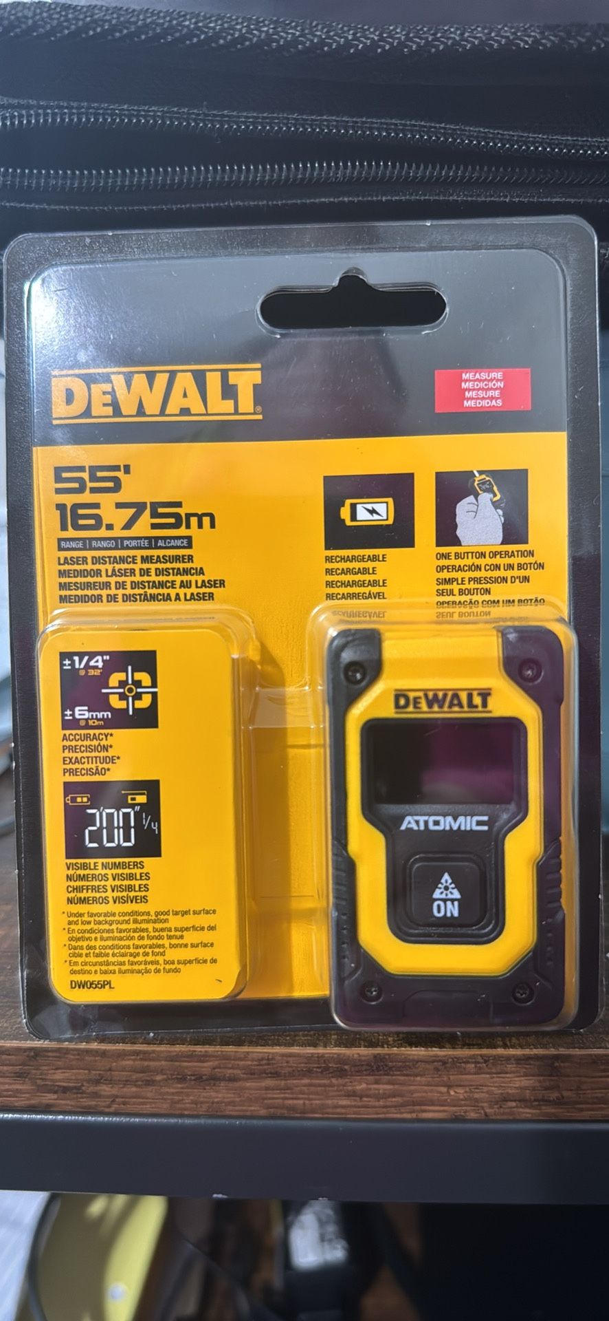 DEWALT 6.5”- 55’ Range Atomic Laser Distance Measurer