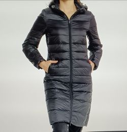 Aspen Lightweight Down-bkend Long Hooded Packable Jacket -insulated Size XL Women's  New