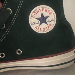 All star Chuck Taylor Green Upper Leather Shoes Size 5 Asking 35 (